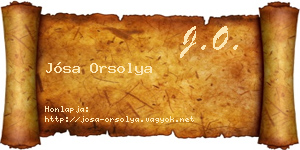 Jósa Orsolya névjegykártya