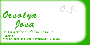 orsolya josa business card